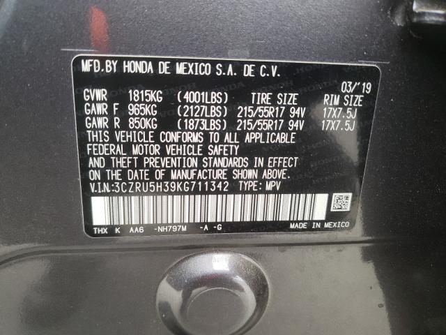 2019 HONDA HR-V LX 3CZRU5H39KG711342