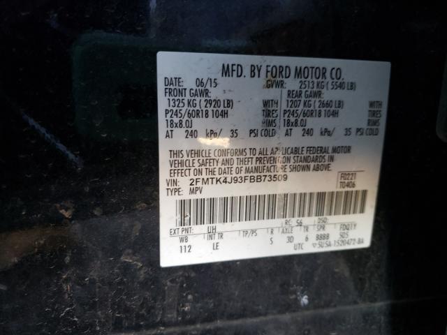2015 FORD EDGE SEL - 2FMTK4J93FBB73509