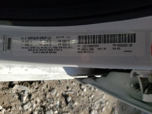2011 CHRYSLER 200 TOURIN 1C3BC1FG9BN572074