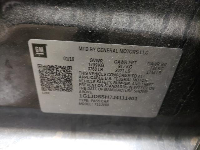 2018 CHEVROLET SONIC LT 1G1JD5SH7J4111401