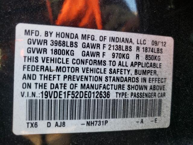 2013 ACURA ILX 20 PRE 19VDE1F52DE012636