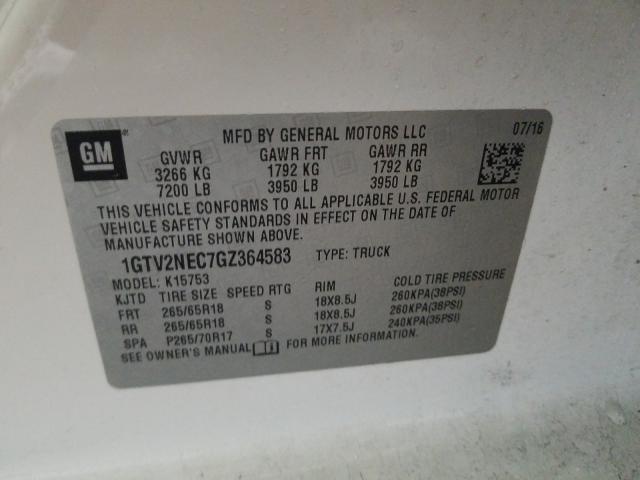 2016 GMC SIERRA K15 1GTV2NEC7GZ364583