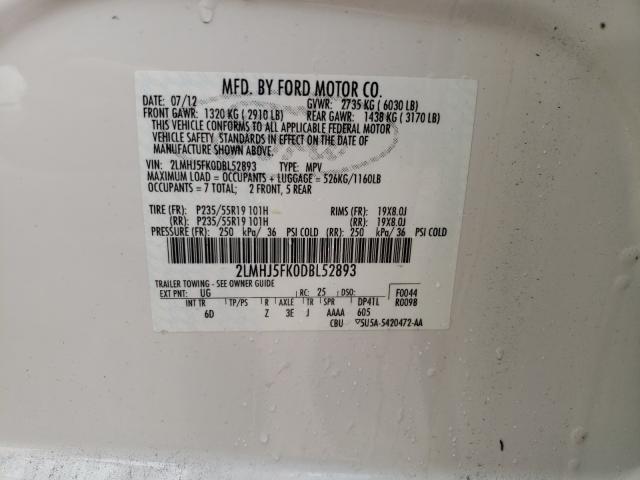 2013 LINCOLN MKT 2LMHJ5FK0DBL52893