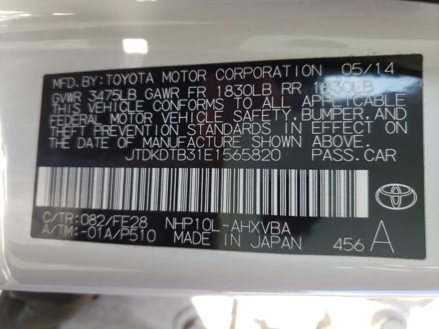 2014 TOYOTA PRIUS C JTDKDTB31E1565820