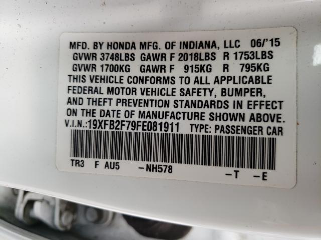2015 HONDA CIVIC SE 19XFB2F79FE081911