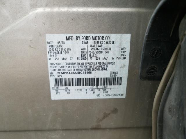 2018 FORD EDGE SEL 2FMPK4J82JBC15458