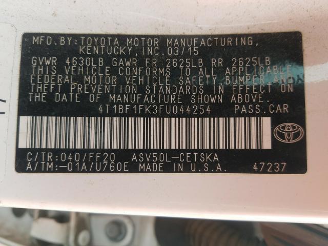 2015 TOYOTA CAMRY 4T1BF1FK3FU044254