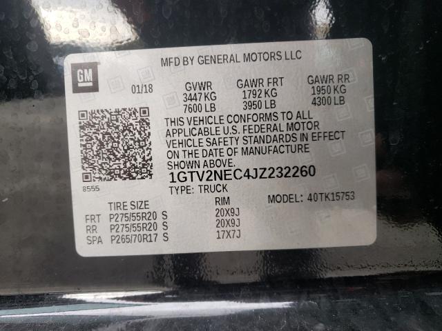 2018 GMC SIERRA K15 1GTV2NEC4JZ232260