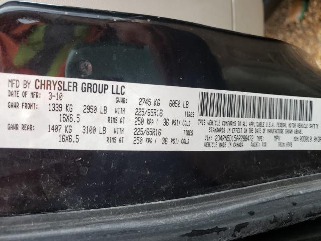 2010 DODGE GRAND CARA 2D4RN5D15AR288472