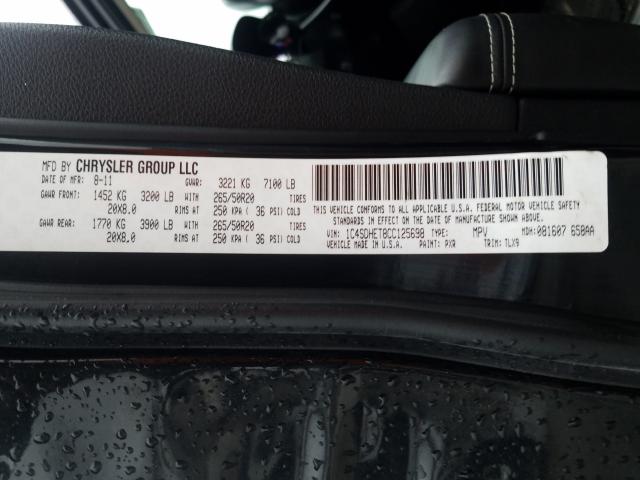 2012 DODGE DURANGO CI 1C4SDHET8CC125698