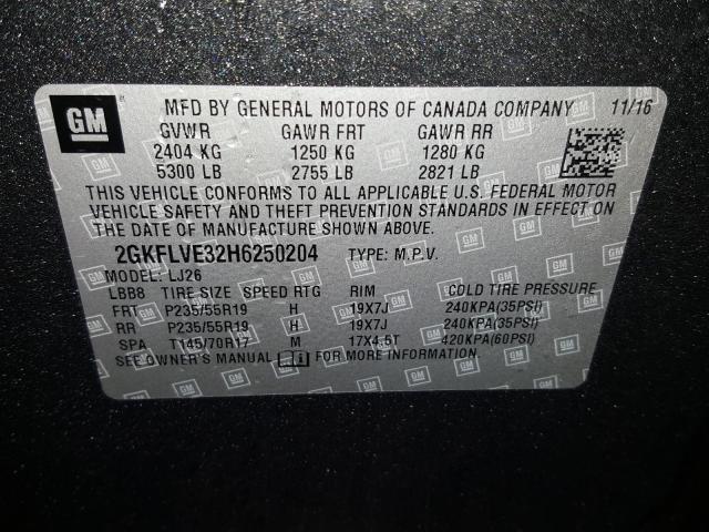 2017 GMC TERRAIN DE 2GKFLVE32H6250204