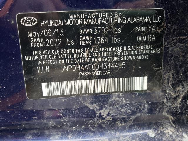 2013 HYUNDAI ELANTRA 5NPDH4AE0DH344495