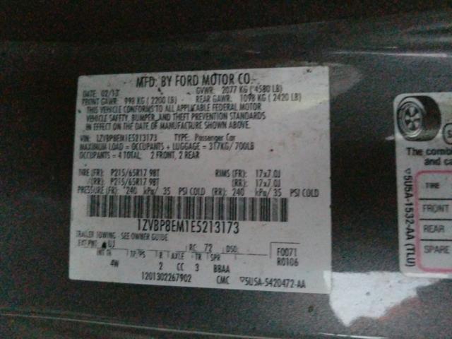 2014 FORD MUSTANG - 1ZVBP8EM1E5213173