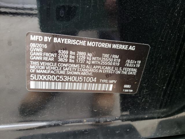 2017 BMW X5 XDRIVE3 5UXKR0C53H0U51004