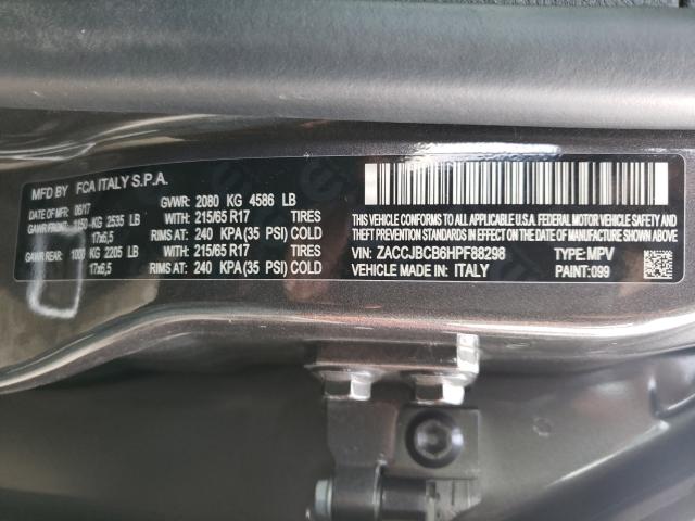 2017 JEEP RENEGADE T ZACCJBCB6HPF88298