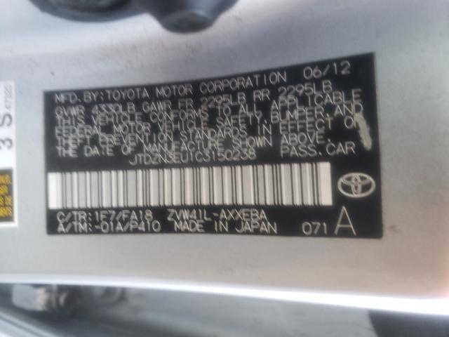 2012 TOYOTA PRIUS V JTDZN3EU1C3150238