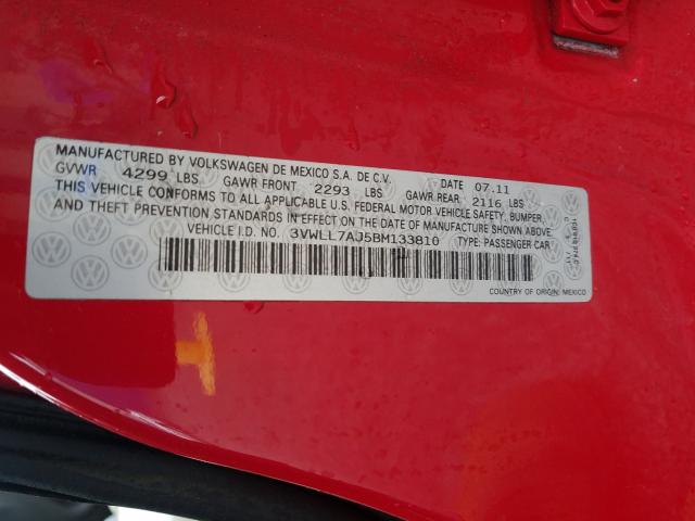 2011 VOLKSWAGEN JETTA 3VWLL7AJ5BM133810