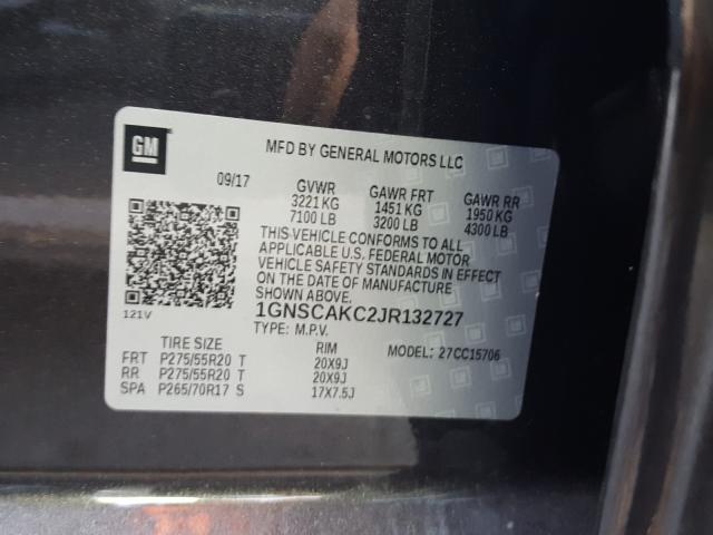 2018 CHEVROLET TAHOE C150 1GNSCAKC2JR132727