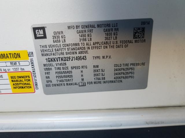 2015 GMC ACADIA DEN 1GKKVTKD2FJ149643