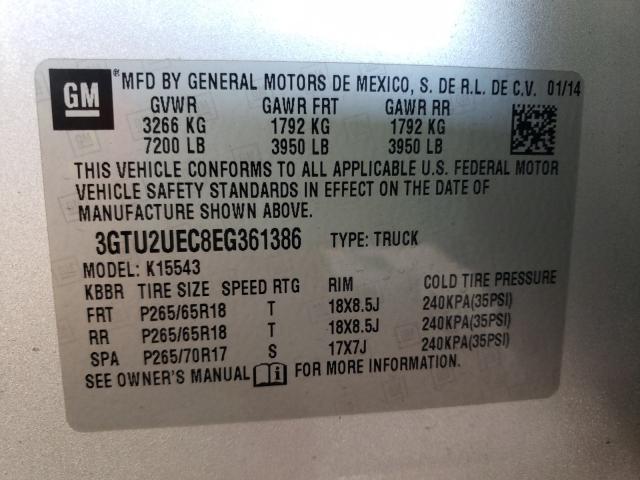 2014 GMC SIERRA K15 - 3GTU2UEC8EG361386
