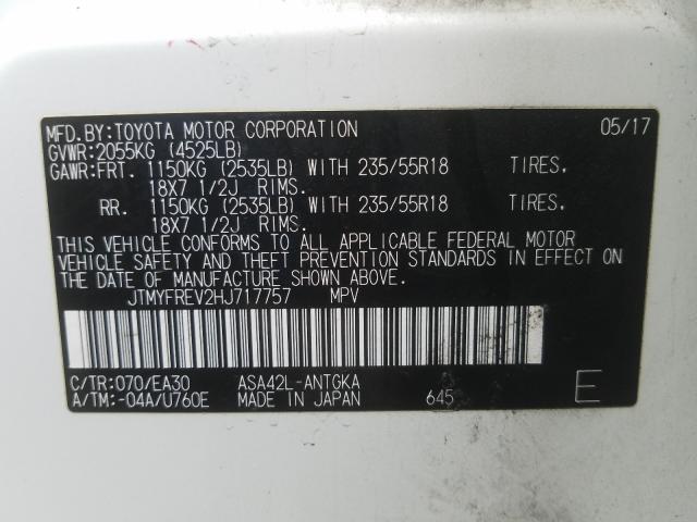 2017 TOYOTA RAV4 LIMIT - JTMYFREV2HJ717757