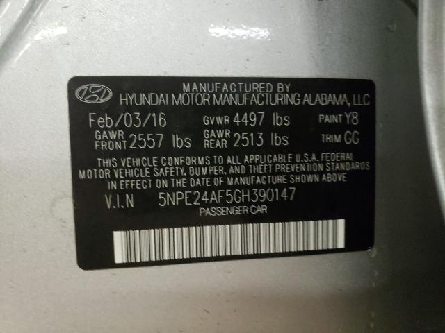 2016 HYUNDAI SONATA SE 5NPE24AF5GH390147