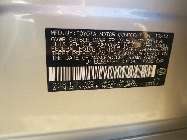 2015 LEXUS LS 460 - JTHBL5EF5F5134734