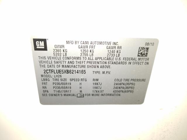 2011 GMC TERRAIN SL 2CTFLUE5XB6214165