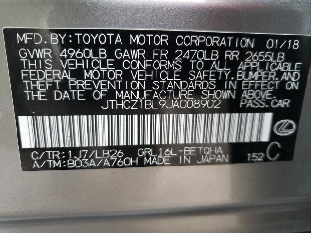 2018 LEXUS GS 350 BAS JTHCZ1BL9JA008902