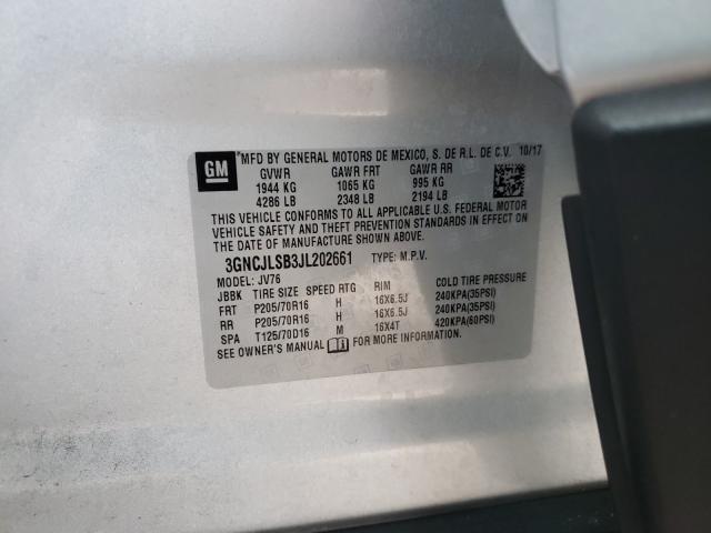 2018 CHEVROLET TRAX 1LT 3GNCJLSB3JL202661