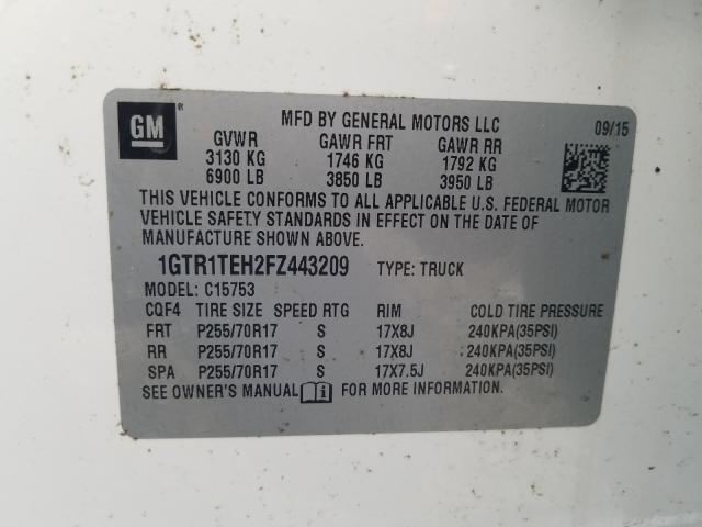 2015 GMC SIERRA C15 1GTR1TEH2FZ443209