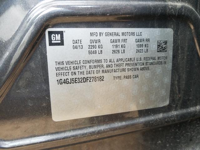2013 BUICK LACROSSE T 1G4GJ5E32DF278182