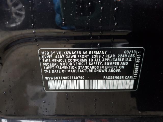 2013 VOLKSWAGEN CC SPORT WVWBN7AN8DE560760