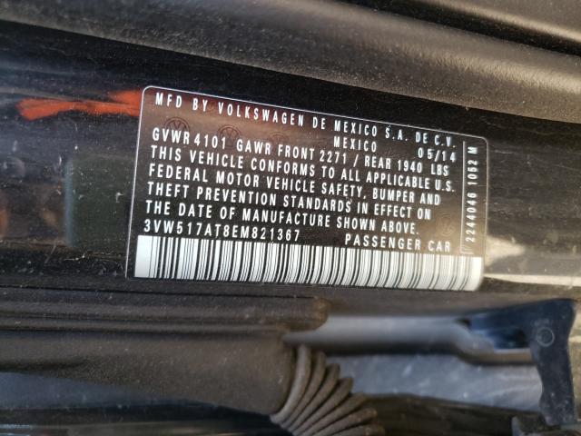 2014 VOLKSWAGEN BEETLE 3VW517AT8EM821367