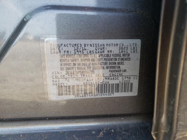 2017 NISSAN SENTRA S/S 3N1AB7AP5HY244329
