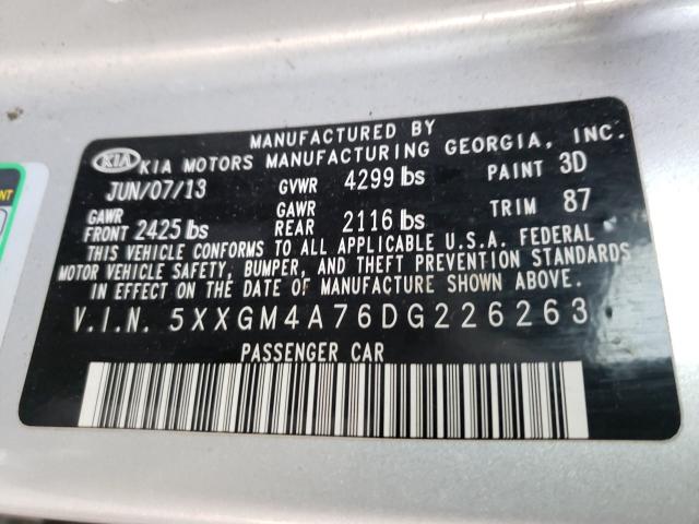 2013 KIA OPTIMA 5XXGM4A76DG226263