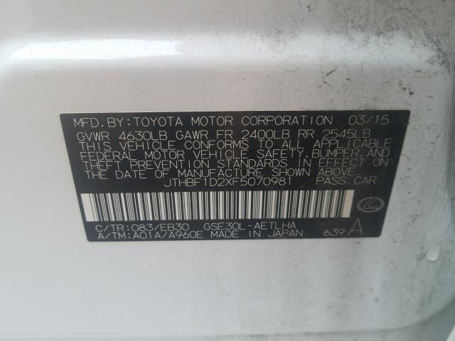 2015 LEXUS IS 250 JTHBF1D2XF5070981