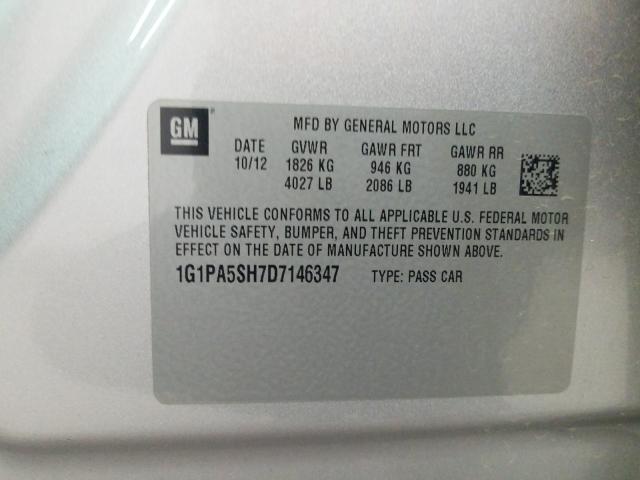2013 CHEVROLET CRUZE 1G1PA5SH7D7146347