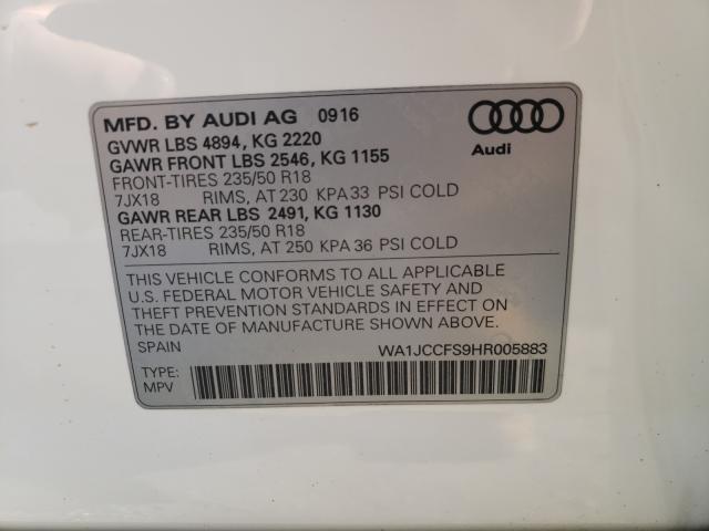 2017 AUDI Q3 PREMIUM WA1JCCFS9HR005883