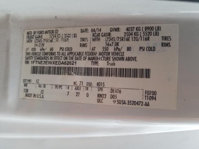 2014 FORD ECONOLINE 1FTNE2EWXEDA62621