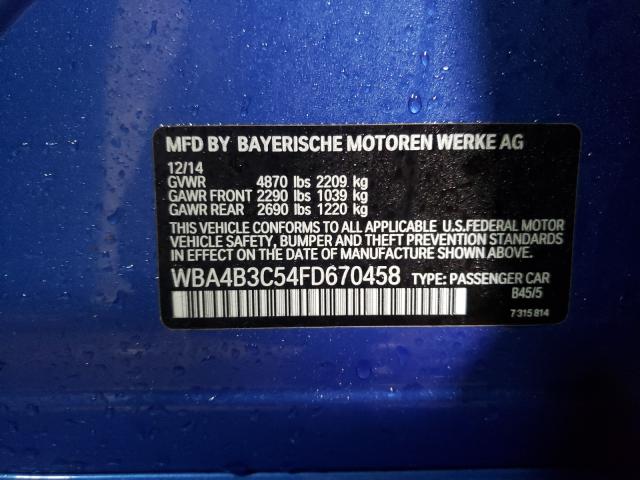 2015 BMW 435 XI GRA WBA4B3C54FD670458