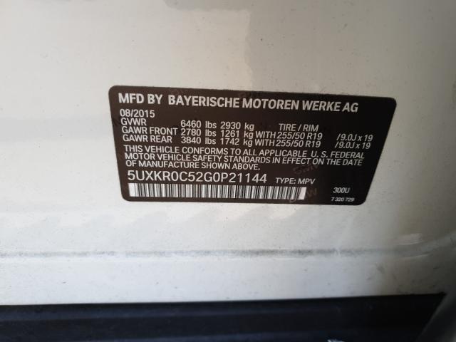 2016 BMW X5 XDRIVE3 5UXKR0C52G0P21144