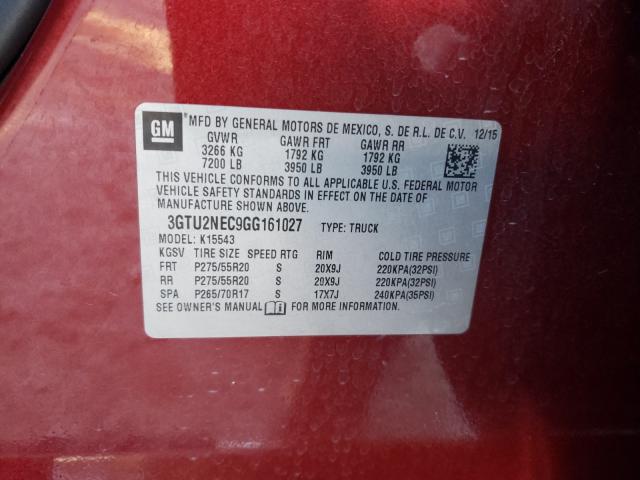 2016 GMC SIERRA K15 3GTU2NEC9GG161027