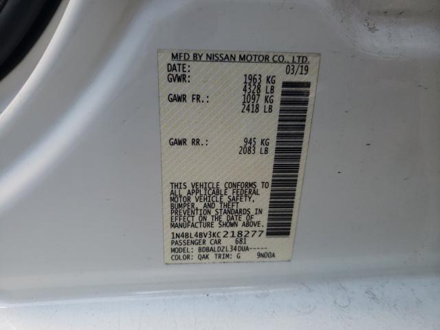 2019 NISSAN ALTIMA S 1N4BL4BV3KC218277