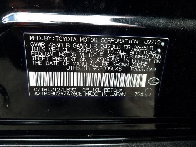 2013 LEXUS GS 350 JTHBE1BL9D5005048