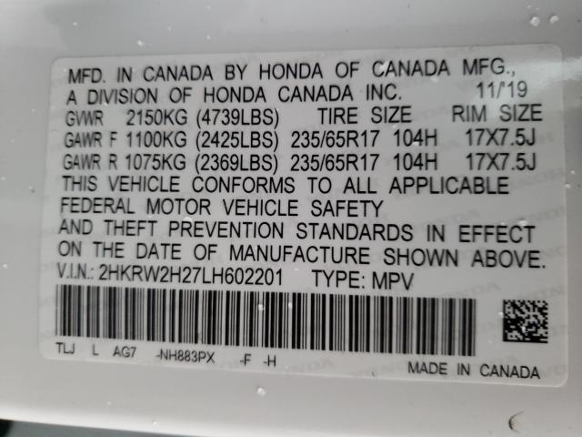 2020 HONDA CR-V LX 2HKRW2H27LH602201