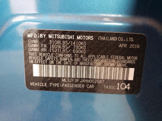 2017 MITSUBISHI MIRAGE G4 ML32F3FJXHH002587