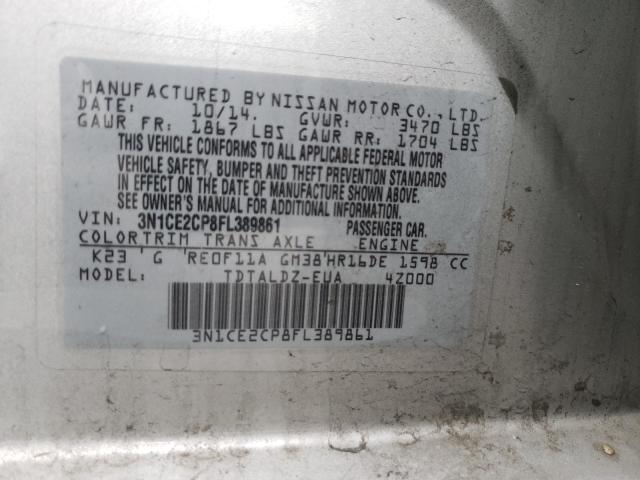 2015 NISSAN VERSA NOTE 3N1CE2CP8FL389861