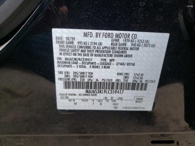 2020 FORD ECOSPORT T MAJ6S3KL9LC359417