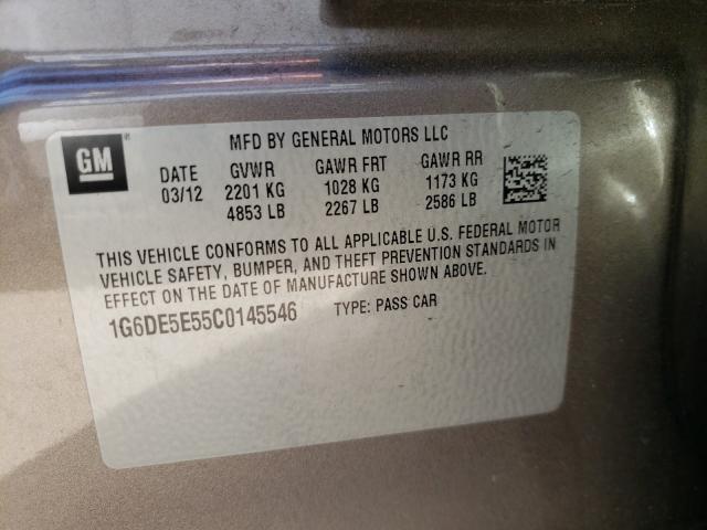 2012 CADILLAC CTS LUXURY 1G6DE5E55C0145546